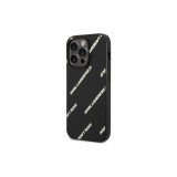 Husa iPhone 14 Pro Max Karl Lagerfeld Grained Leather Logomania Negru