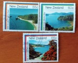 NOUA -ZEELANDA- 1986--"TURISM-"-lot-3v.-=4e-stampilat---Vezi-Scan