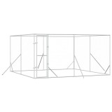 Cumpara ieftin Padoc de exterior pentru caini argintiu 4x4x2 m otel galvanizat