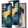 Hus&Auml; pentru samsung galaxy s25 ultra, marble, protec&Egrave;ie camer&Auml;, anti&Egrave;oc, design slim, negru - blue