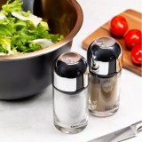 Set de 2 recipiente pentru sare si piper, 11,2x5,8x12,7 cm capacitate 100 grame, KingHoff