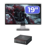 Pachet calculator second hand Fujitsu Esprimo Q958 Mini PC cu monitor 19 inch