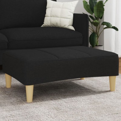 vidaXL Taburet, negru, 77x55x31 cm, material textil foto