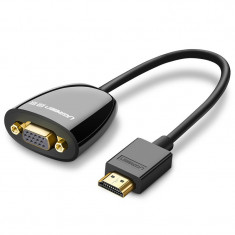 Ugreen Adaptor Cablu Cablu Adaptor HDMI (mascul) La VGA (femă) FHD Negru (MM105 40253)