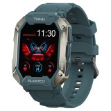 Cumpara ieftin Smartwatch Android iOS 1.7 inch Durata bateriei 15 zile utilizare zilnica, Otel inoxidabil, 38 mm, Albastru