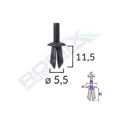 Clips Fixare Pentru Renault/Vw Audi Fiat Seat - Negru Set 25 Buc 140328 20309-RMX foto