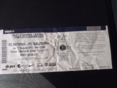 Bilet Viitorul Constanta - Salzburg foto