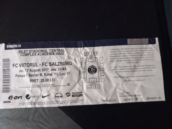 Bilet Viitorul Constanta - Salzburg