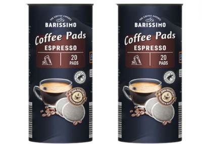 Set 2 pachete, cafea paduri, Barissimo Espresso Pads, Intensitate 8 foto