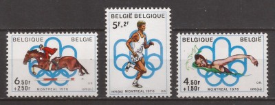 BELGIA 1976 SPORT J.O. DE VARA ( serie dantelata ) MNH foto