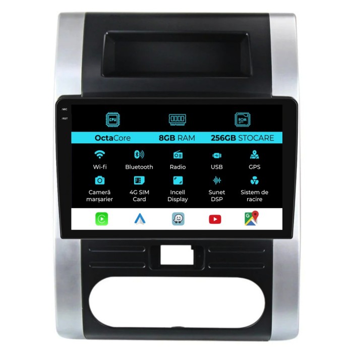 Navigatie Dedicata Nissan X-Trail T31 (2007 - 2015), 10Inch, 8Gb Ram, 256Gb Stocare, Carplay
