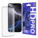 Folie de protectie Ecran Lito HD Pro Clear pentru Apple iPhone 16 Pro Max, Sticla Securizata, Full Glue, Neagra