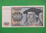 100 Bancnota Marci Germane Deutsche Mark 1980 UNC Necirculată Stare Perfecta