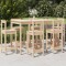 vidaXL Set bar de grădină, 7 piese, lemn masiv de pin 3154760