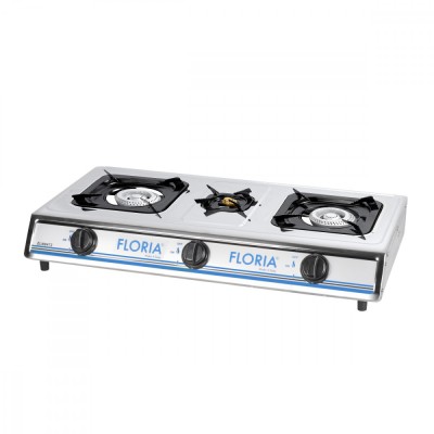 Aragaz cu 3 ochiuri inox, Floria ZLN-8472 foto