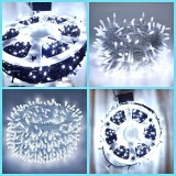 Instalatie Luminoasa LED + Bricheta Metalica Pentru Torturi Sarbatori, 8 Jocuri de Lumini, Impermeabila IP44, Alb rece, 100 m