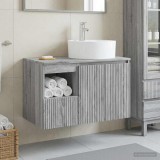 Cumpara ieftin Set dulap baie 2 buc. Sonoma gri 79,5 x 44,5 x 82 cm