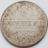 730 Austria 6 kreuzer 1849 Franz Joseph I - A - km 2200 argint, Europa