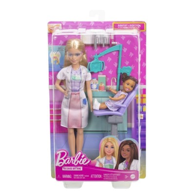 BARBIE SET DE JOACA PAPUSA BARBIE BLONDA FACE CARIERA STOMATOLOG foto