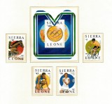 Sierra Leone 1987 - Jocurile Olimpice Seoul, serie si colita neuzata