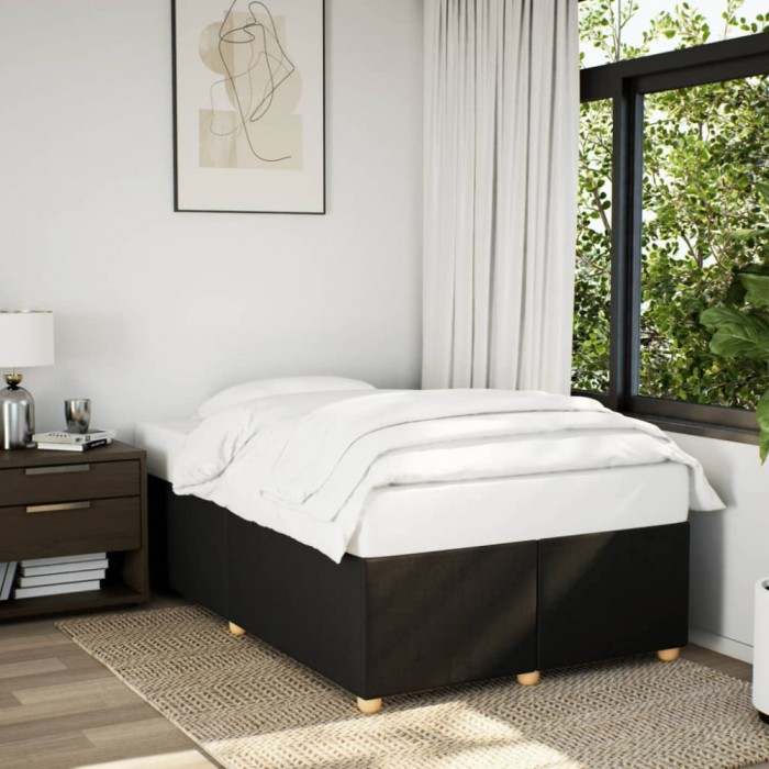 vidaXL Cadru de pat fără saltea Negru 120x190 cm țesătură 3284717