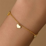 Cumpara ieftin Bratara din Argint 925 Placata cu Aur - Charm Inima si Solitaire