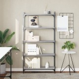 Gossi biblioteca cu 5 niveluri gri sonoma 80x30x154 cm lemn prelucrat
