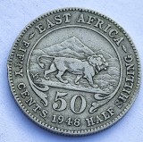 302. Moneda Africa de Est 50 cents 1948