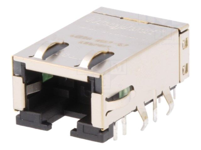 Conector RJ45 ecranat cu LED, THT