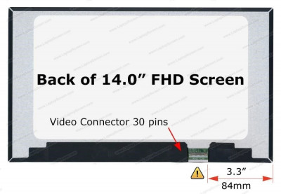 Displa compatibil Laptop, Innolux, N140HCG-GE1, B140HAN06.7, B140HAN06.6, B140HAN06.1, 14 inch, slim, FHD, 30 pini foto