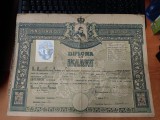 AMS - DIPLOMA DE BACALAUREAT, MINISTERUL CULTURII NATIONALE SI AL CULTELOR, IASI, 1941