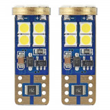 Bec de pozitie tip LED Canbus T10 W2.1x9.5, 12-24V 2.3W, 12SMD , culoare alb , Vertex, set 2 buc