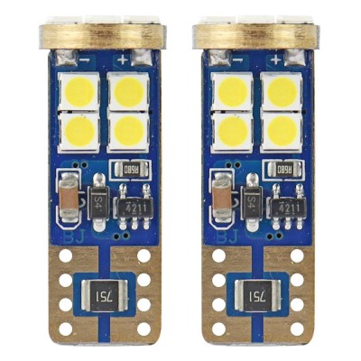 Bec de pozitie tip LED Canbus T10 W2.1x9.5, 12-24V 2.3W, 12SMD , culoare alb , Vertex, set 2 buc foto