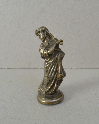 Veche figurina de bronz/alama foto