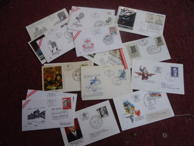 colectie masiva de FDC, plicuri, carti postale, vederi (fara Romania) foto