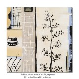 Tablou pictat manual, Decor japonez (1) - 70x70cm pictura ulei pe panza