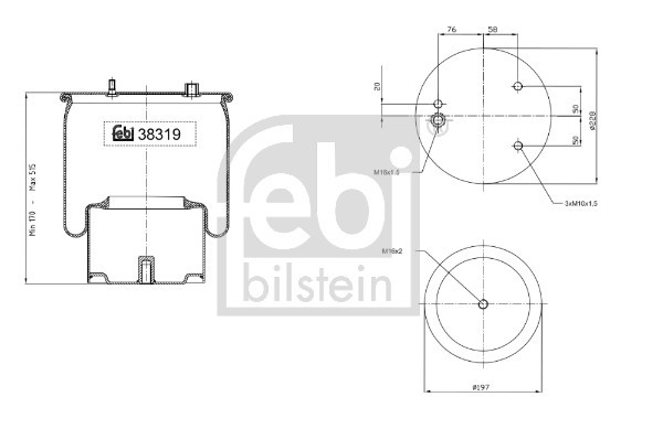 FEBI BILSTEIN 38319 Burduf, suspensie pneumatica