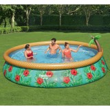 Bestway Set de piscina gonflabila Fast Set Paradise Palms, 457x84 cm GartenMobel Dekor, vidaXL