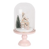 Decoratiune Craciun polirasina multicolora sticla cu led &Oslash; 17x30 cm