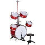 AIYAPLAY Set Tobe &Icirc;ncepatori 3-6 Ani din 5 Piese, pentru Casa și Grădiniță, 68,5x37x84 cm, Roșu | Aosom Romania