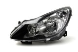 Far Opel Corsa D 07.2006-01.2011 DEPO fata stanga , tip bec H1+H7, reglare electrica, culoare rama negru