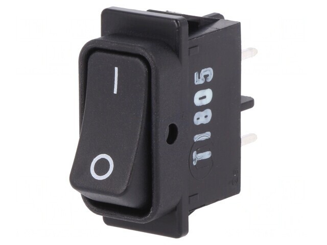 Rocker Switch DPST ON-OFF 16A 250V Black IP40