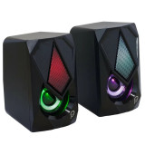 BOXE SPACER Gaming 2.0 RMS: 6W (2 x 3W)USB power black SPB-STORM