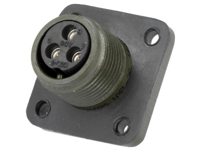 Conector circular mamă 3 pini, 13A foto