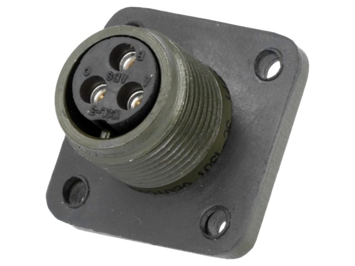 Conector circular mamă 3 pini, 13A