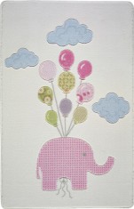 Covor copii Sweet Elephant Roz 100 x 150 cm foto