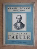 Carte veche de colectie 1950,FABULE-ALECU DONICI,Clasici Romani,PAGINI ALESE,T.G