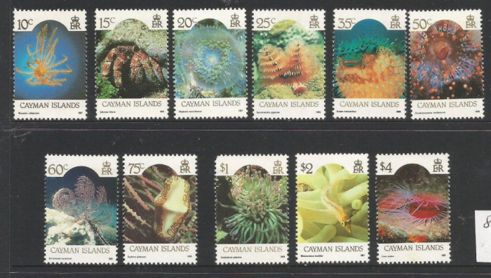 CAYMAN ISLANDS 1986 FAUNA MARINA - LIPSESTE VALOAREA DE 5C