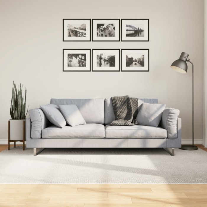 Covor &quot;IZA&quot; aspect scandinav, cu fire scurte, crem, 160x230 cm