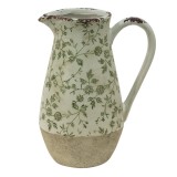 Cumpara ieftin Carafa decorativa ceramica bej verde 20x14x25 cm